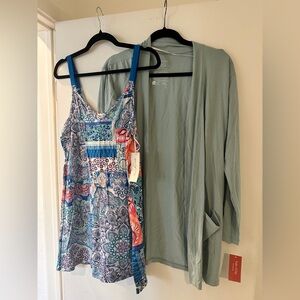 Bundle nightie and open-front cardigan both NWT never worn size Small